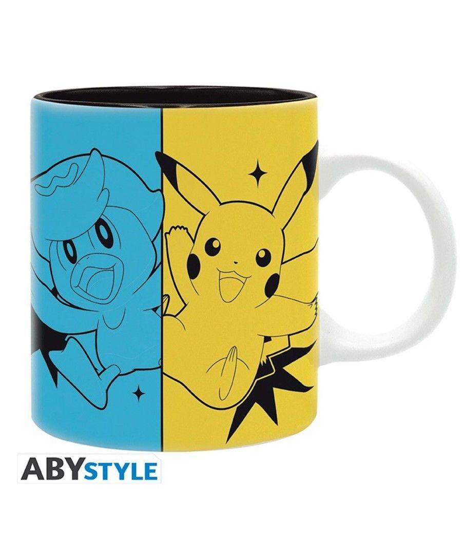 Taza abystyle pokemon - iniciales escarlata y purpura