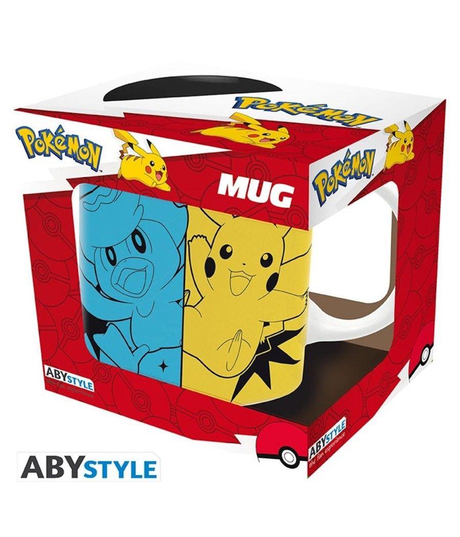 Taza abystyle pokemon - iniciales escarlata y purpura