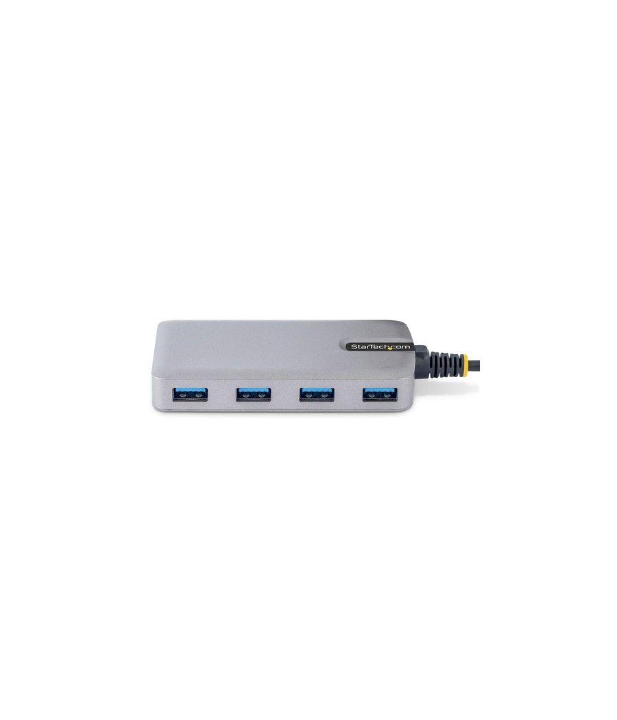 StarTech.com Hub USB de 4 Puertos USBA - USB 3.0 de 5Gbps - Alimentado por el Bus - Concentrador USB-C de 4 Puertos USB-A con Al