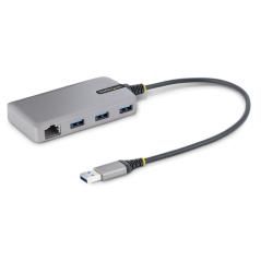 StarTech.com Hub USB de 3 Puertos USBA - USB 3.0 de 5Gbps - Alimentado por el Bus - Concentrador USB de 3 Puertos USB-A - Ladrón