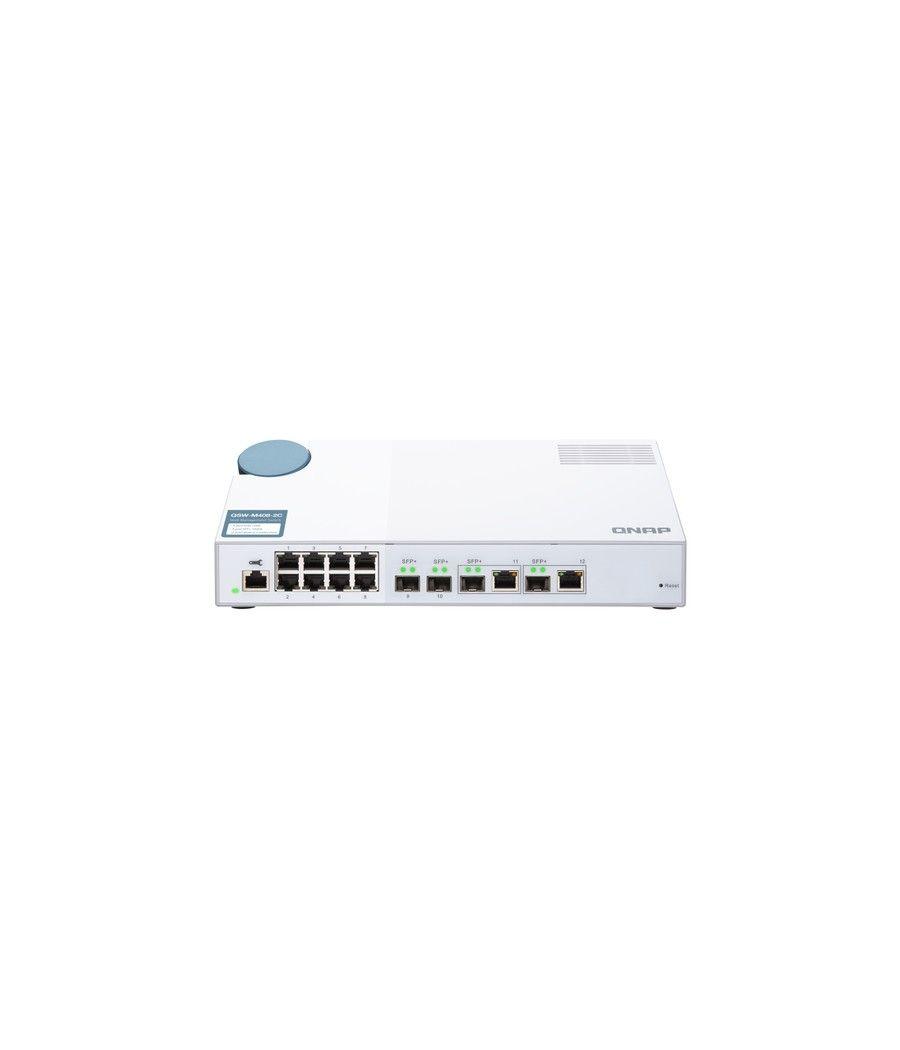 QNAP QSW-M408-2C switch Gestionado L2 10G Ethernet (100/1000/10000) Blanco - Imagen 2