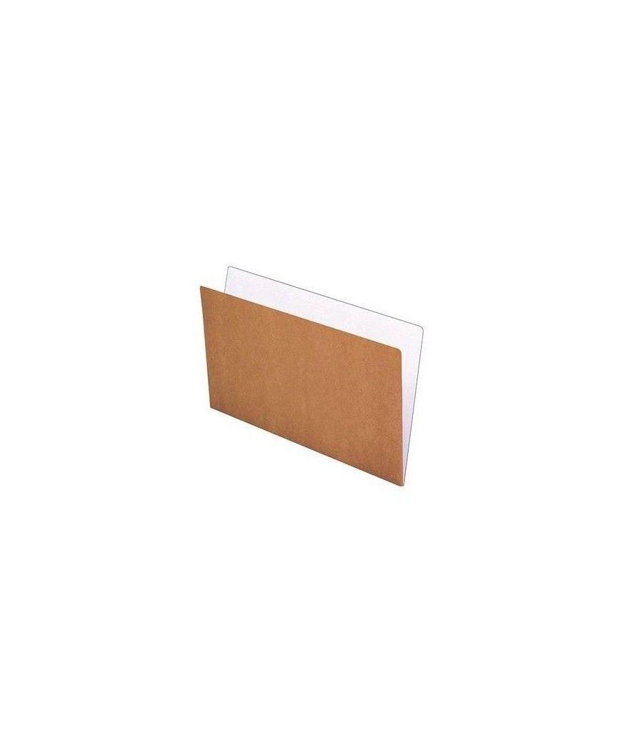 Gio subcarpeta simple kraft bicolor cartulina folio fastener -50u-