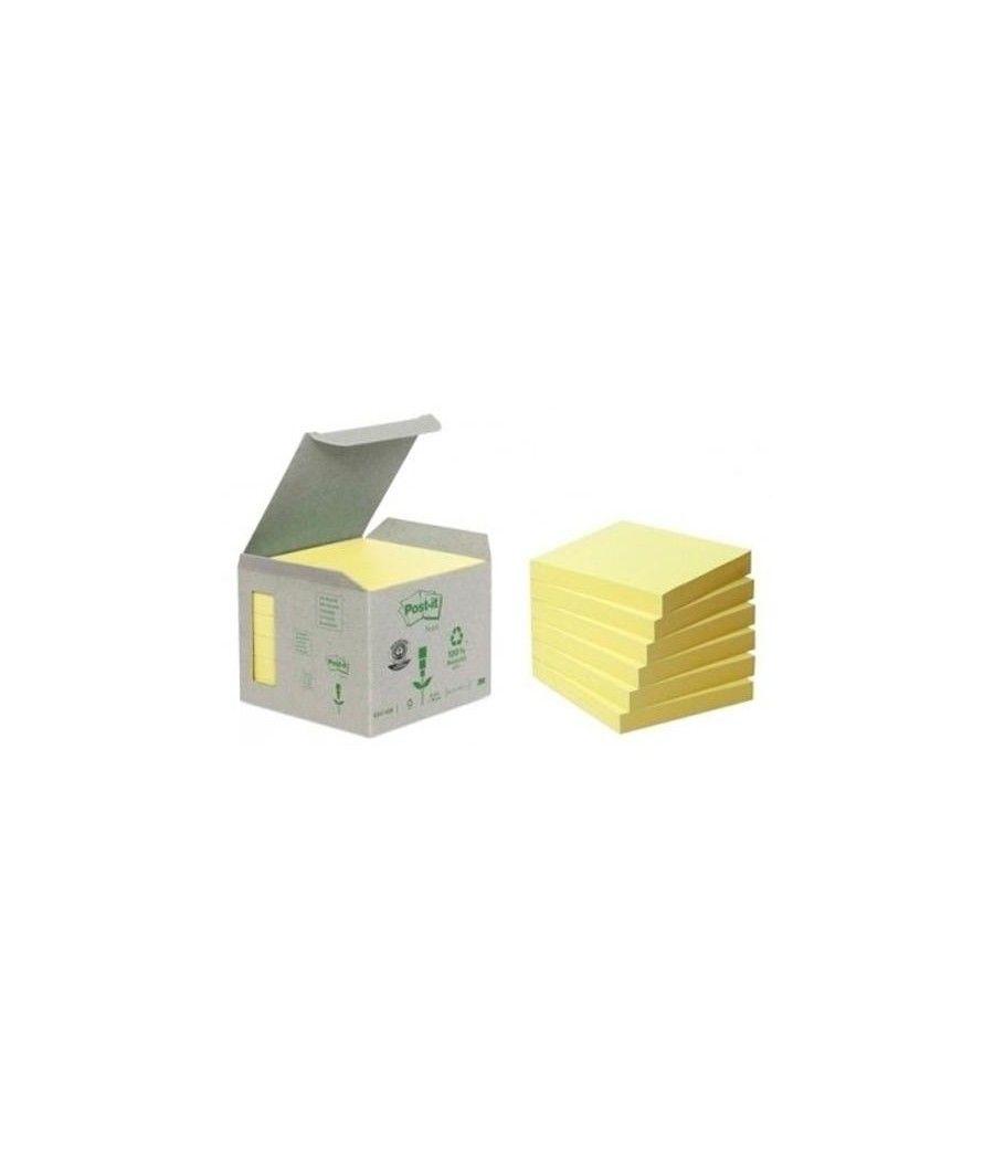 Post-it notas adhesivas recicladas canary yellow 76x76 6 blocs