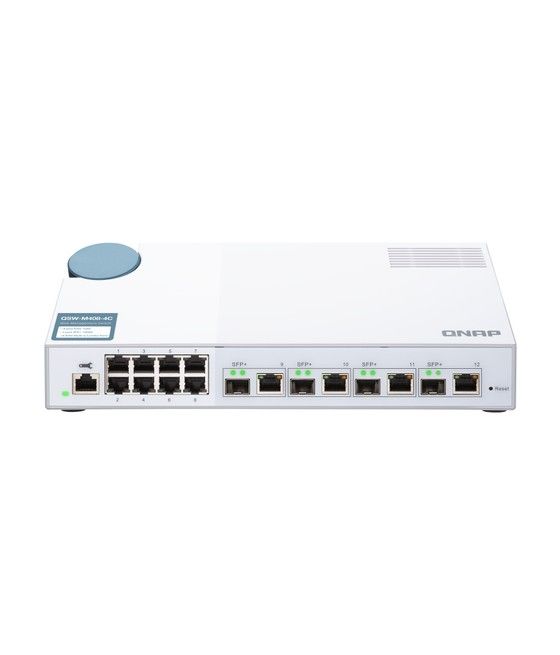 QNAP QSW-M408-4C switch Gestionado L2 Gigabit Ethernet (10/100/1000) Blanco - Imagen 2