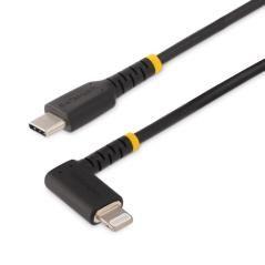 StarTech.com Cable de 1m USB-C a Lightning - Cable USB 2.0 a Lightning Acodado - Cable USB Tipo C a Lightning - Cable de Carga -