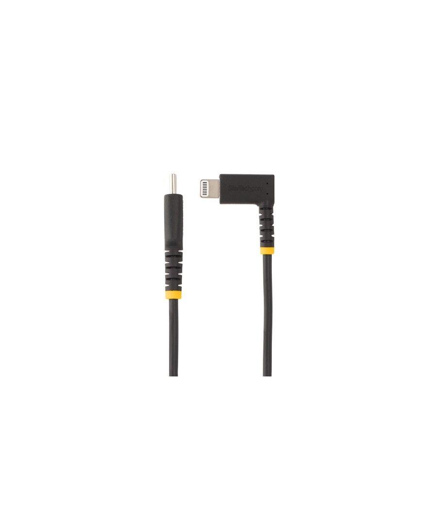 StarTech.com Cable de 1m USB-C a Lightning - Cable USB 2.0 a Lightning Acodado - Cable USB Tipo C a Lightning - Cable de Carga -