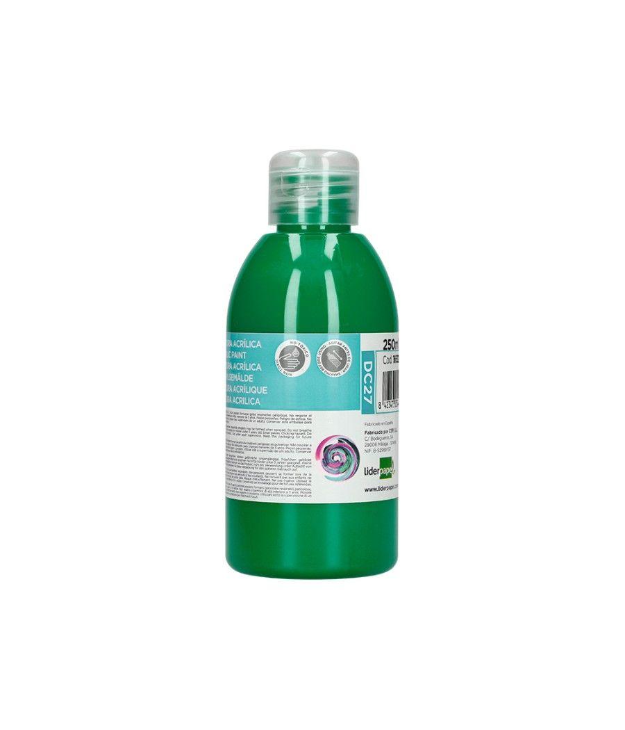 Pintura acrílica liderpapel bote de 250 ml verde oscuro