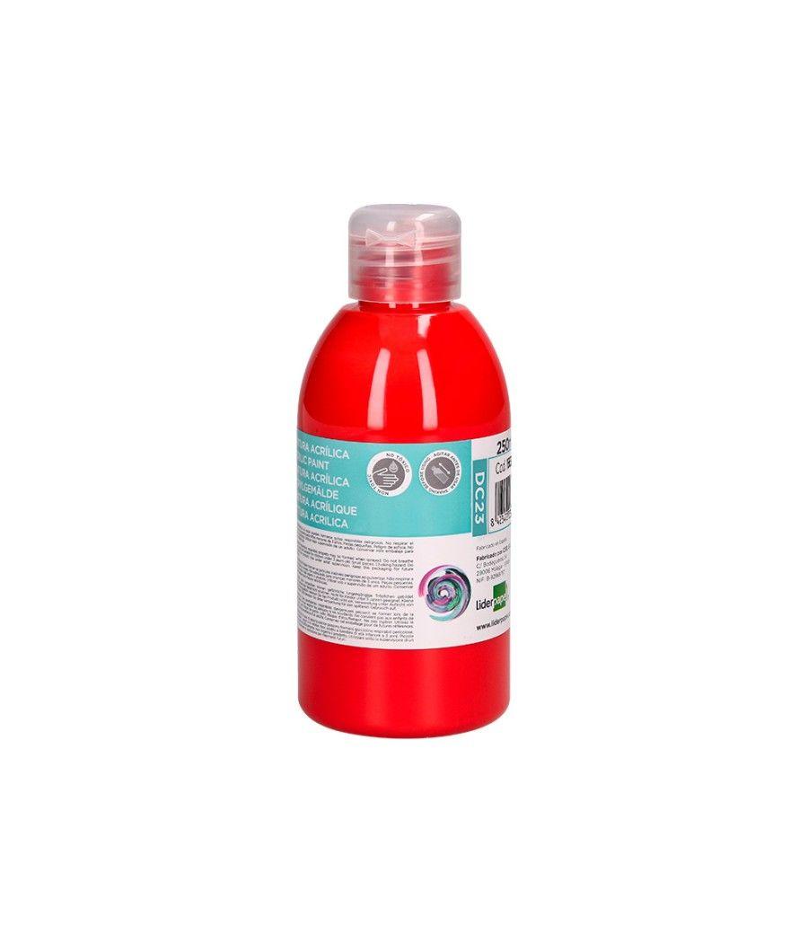 Pintura acrílica liderpapel bote de 250 ml rojo