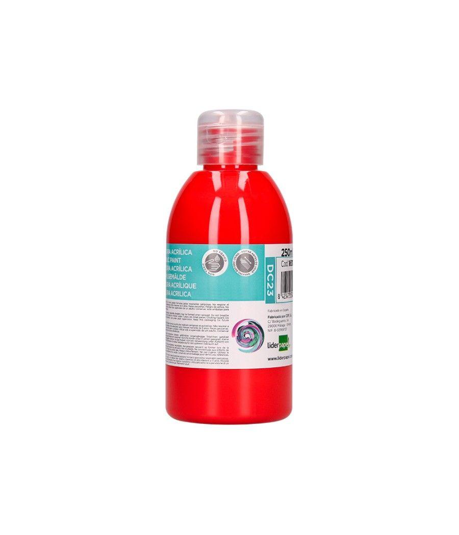 Pintura acrílica liderpapel bote de 250 ml rojo