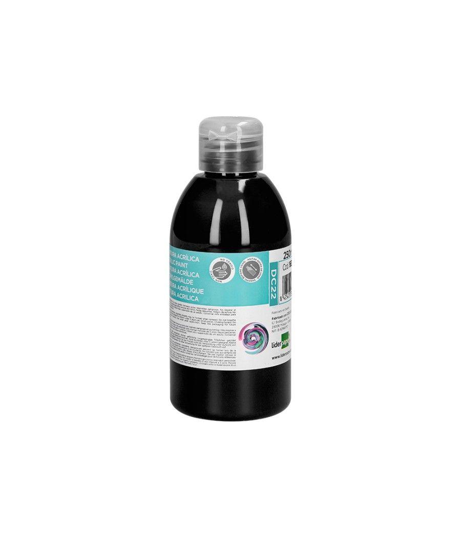 Pintura acrílica liderpapel bote de 250 ml negro