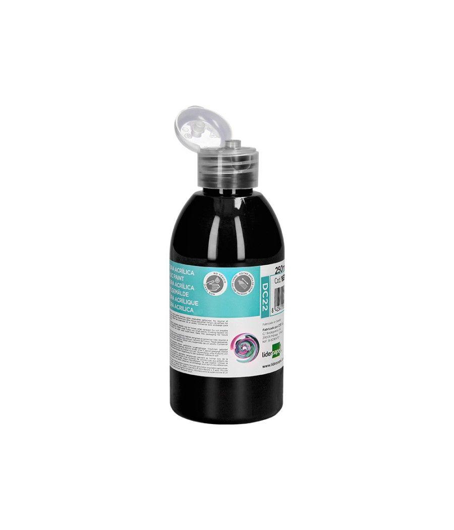 Pintura acrílica liderpapel bote de 250 ml negro