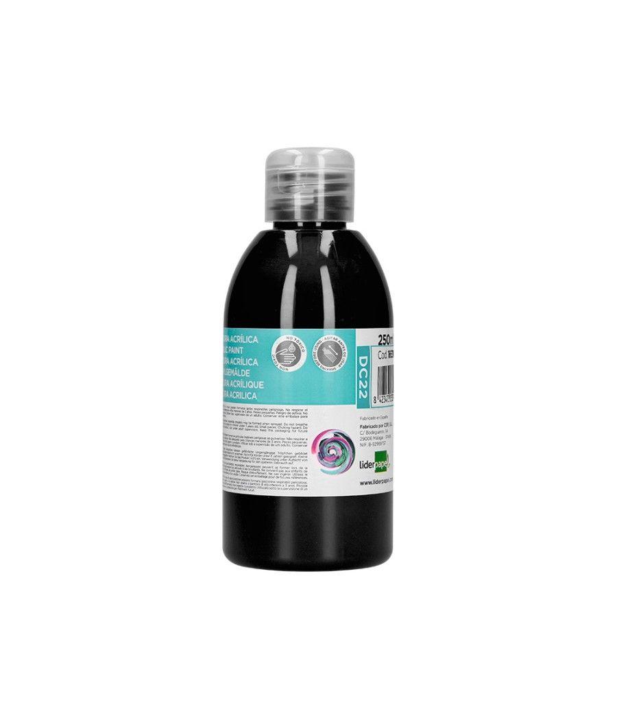 Pintura acrílica liderpapel bote de 250 ml negro