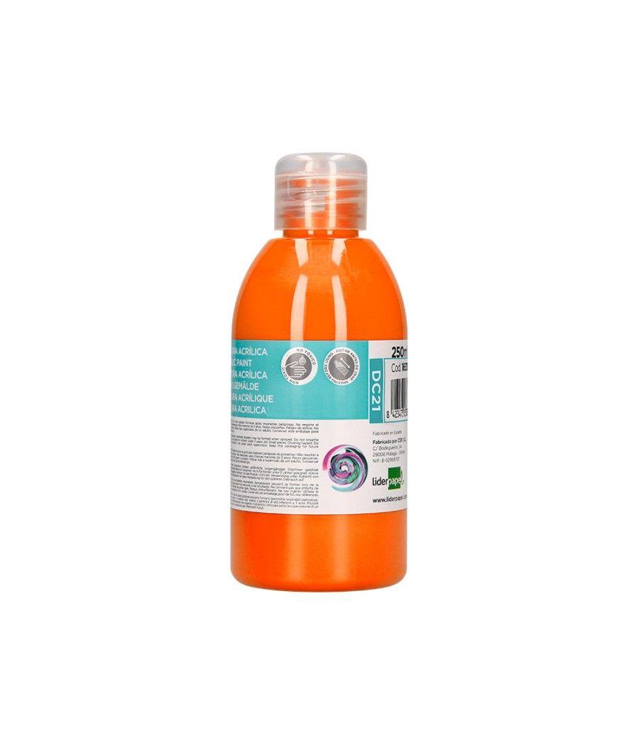 Pintura acrílica liderpapel bote de 250 ml naranja