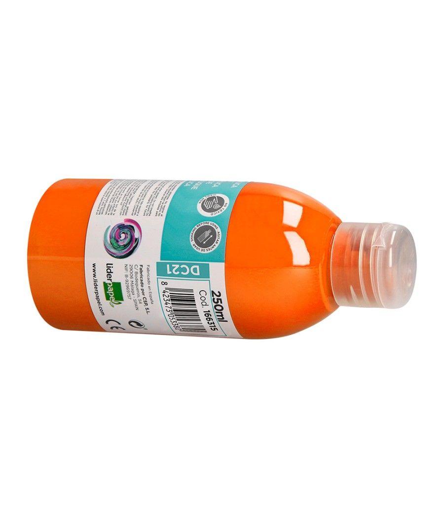 Pintura acrílica liderpapel bote de 250 ml naranja