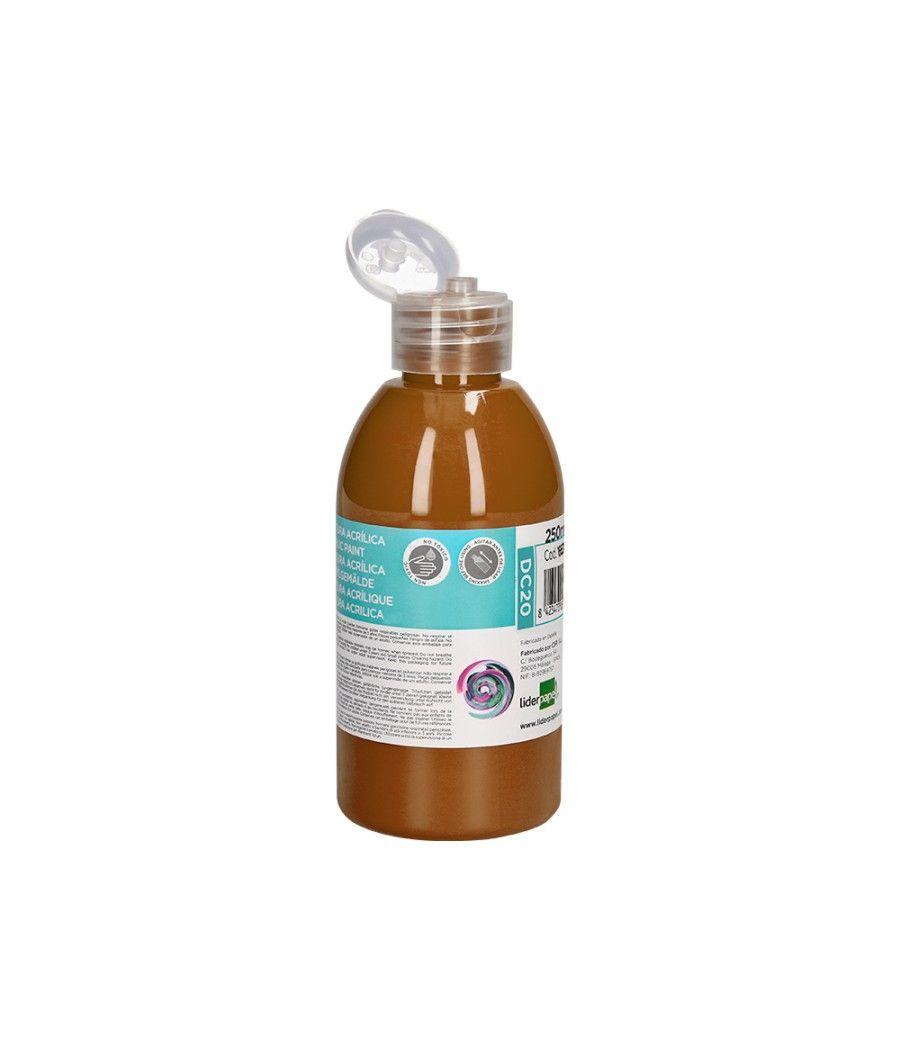 Pintura acrílica liderpapel bote de 250 ml marron