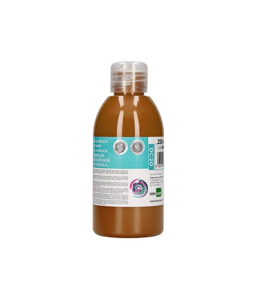 Pintura acrílica liderpapel bote de 250 ml marron