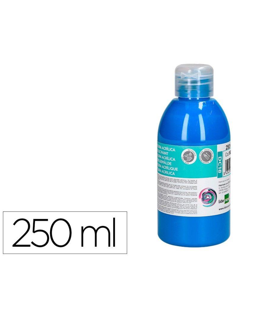 Pintura acrílica liderpapel bote de 250 ml cian