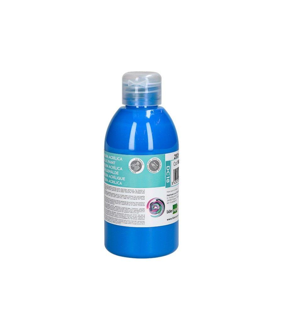 Pintura acrílica liderpapel bote de 250 ml cian