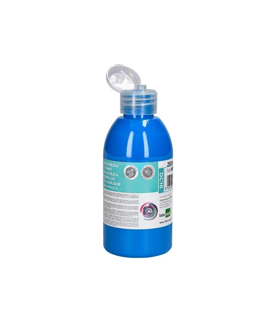 Pintura acrílica liderpapel bote de 250 ml cian