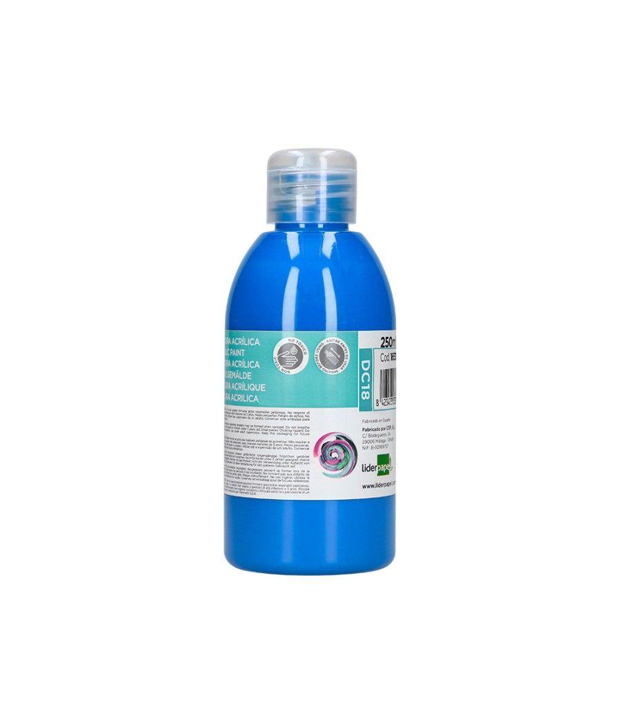 Pintura acrílica liderpapel bote de 250 ml cian