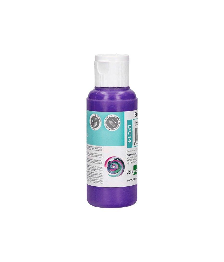 Pintura acrílica liderpapel bote de 80 ml violeta