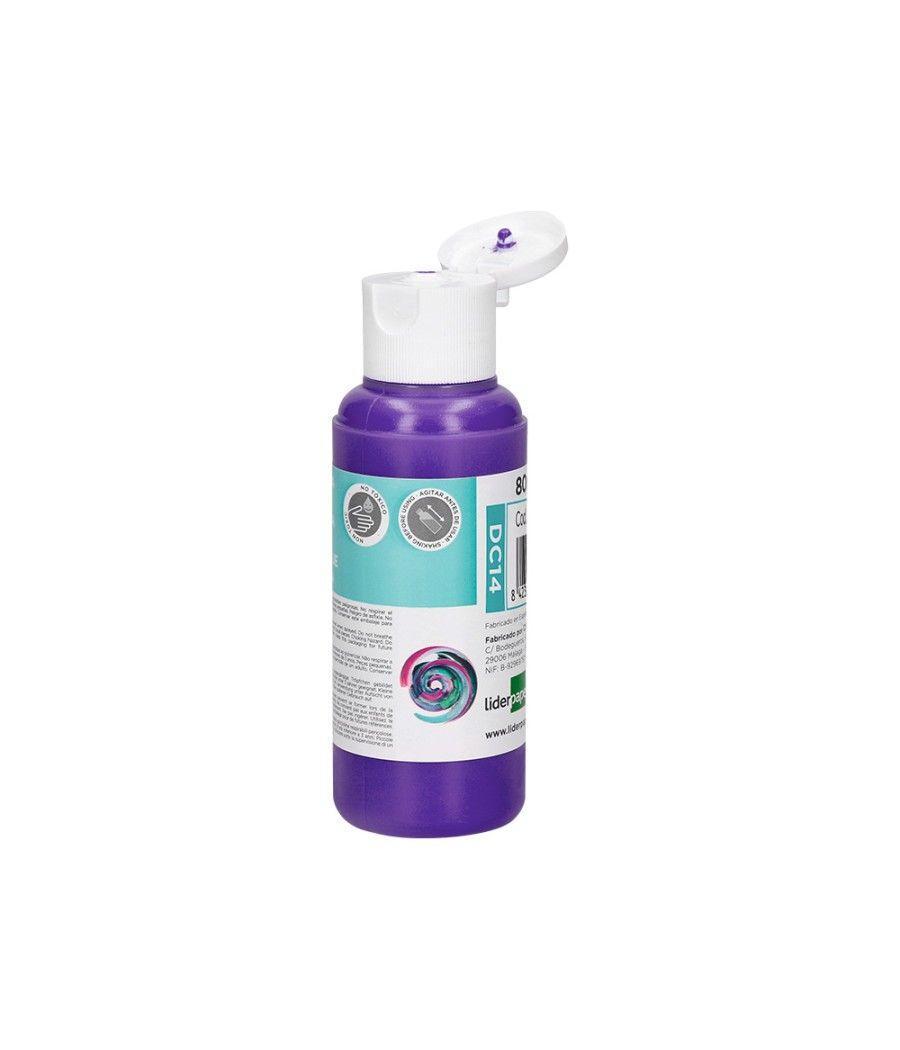 Pintura acrílica liderpapel bote de 80 ml violeta