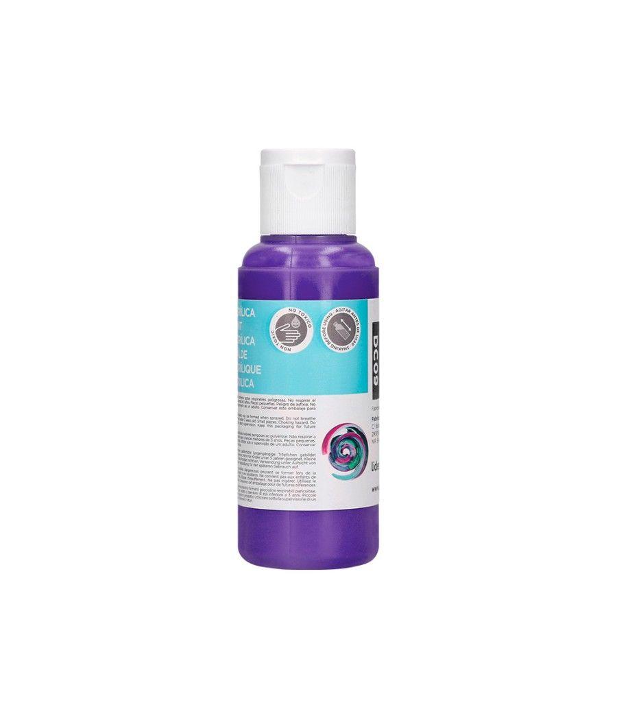 Pintura acrílica liderpapel bote de 80 ml violeta