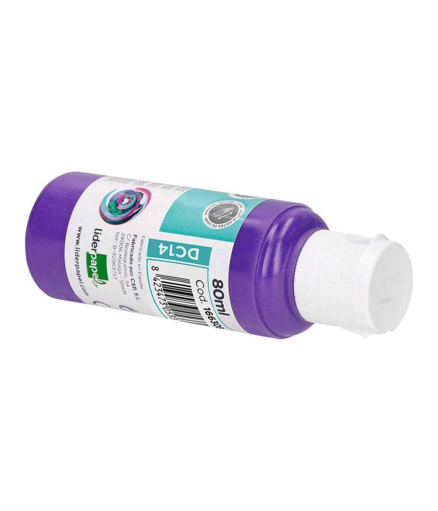 Pintura acrílica liderpapel bote de 80 ml violeta