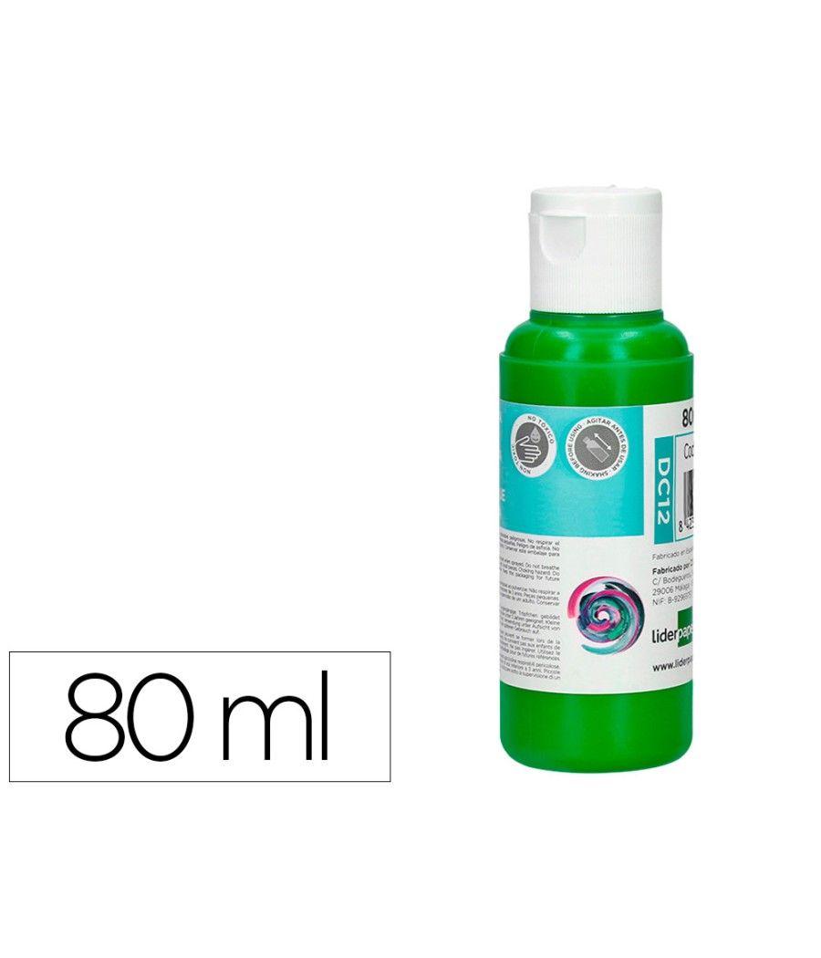 Pintura acrílica liderpapel bote de 80 ml verde