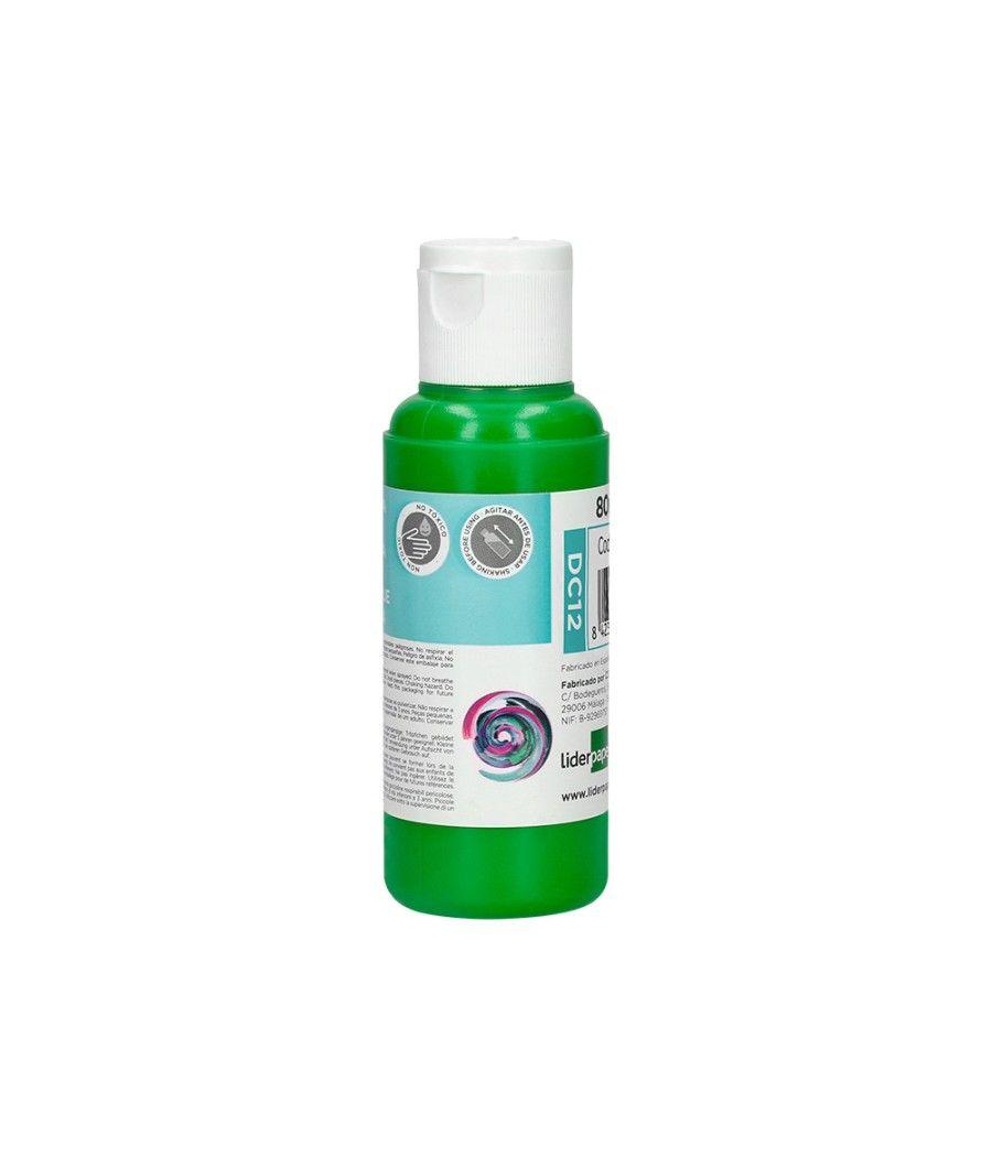 Pintura acrílica liderpapel bote de 80 ml verde