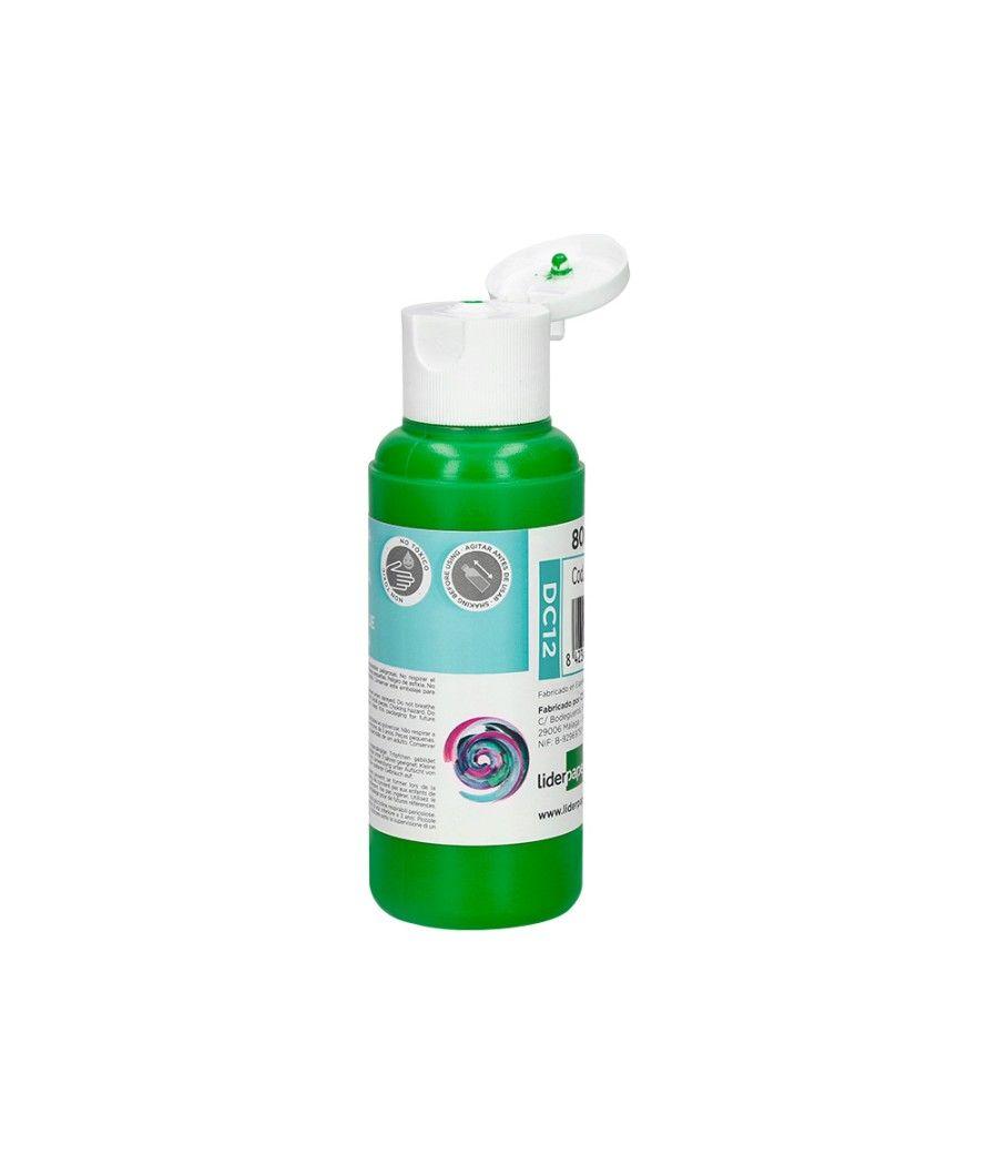 Pintura acrílica liderpapel bote de 80 ml verde