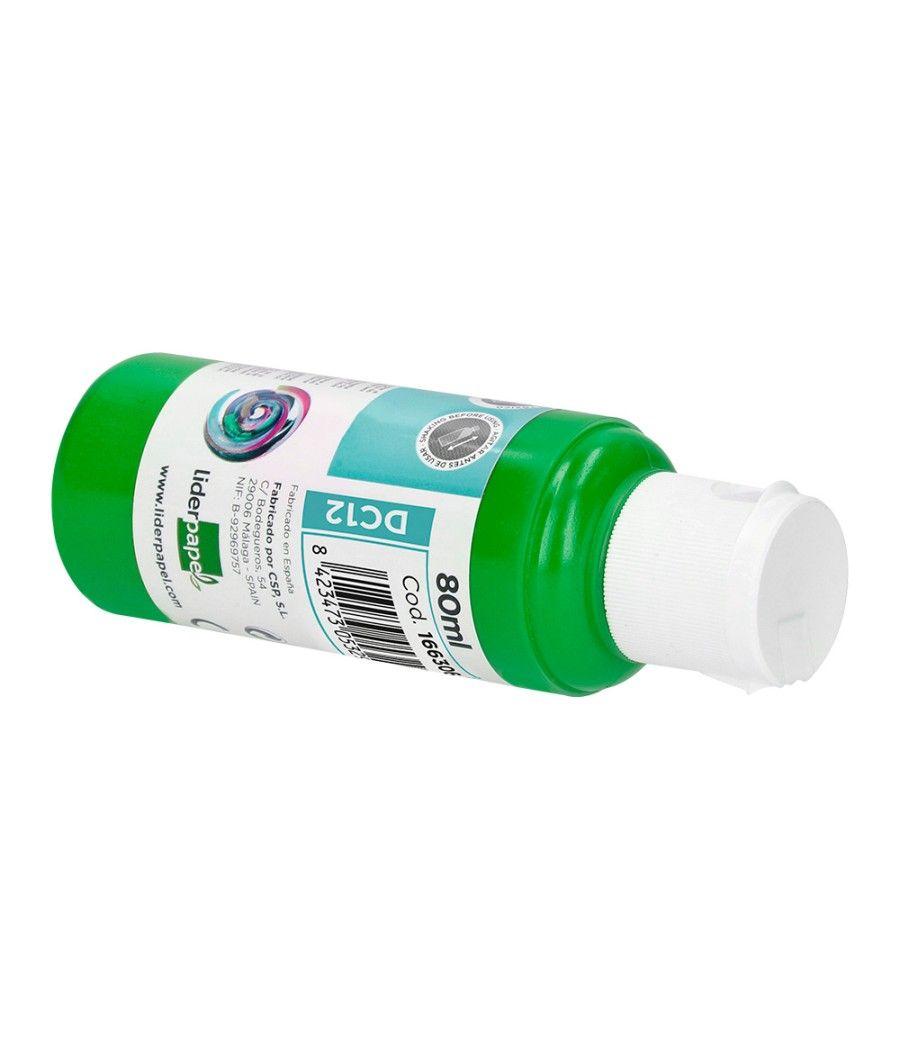 Pintura acrílica liderpapel bote de 80 ml verde