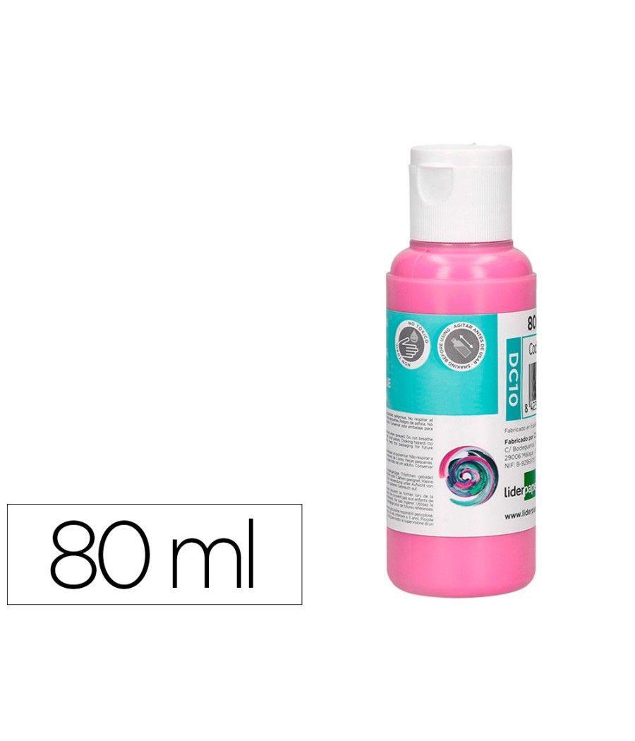 Pintura acrílica liderpapel bote de 80 ml rosa