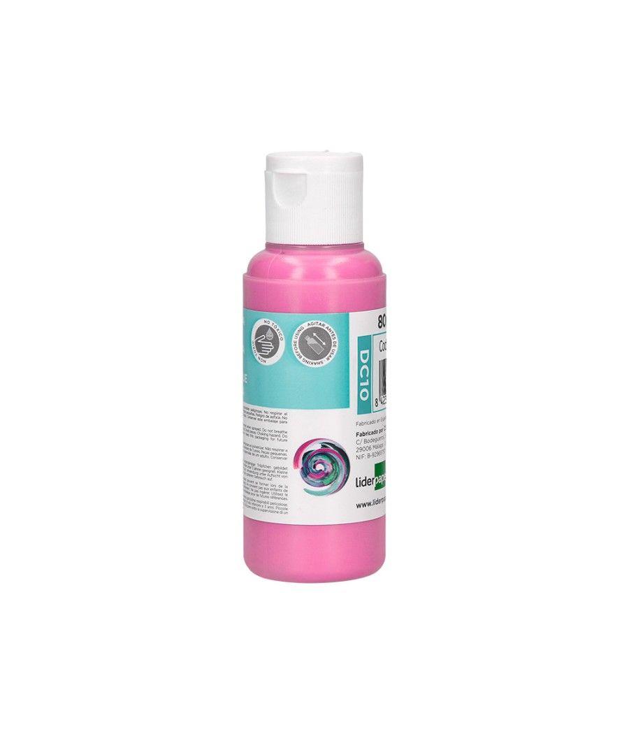 Pintura acrílica liderpapel bote de 80 ml rosa