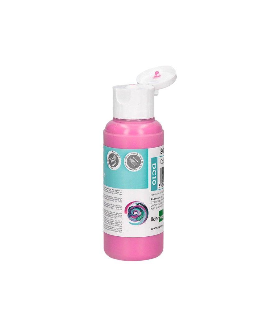 Pintura acrílica liderpapel bote de 80 ml rosa