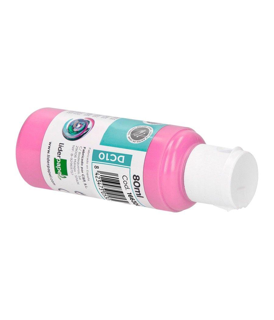 Pintura acrílica liderpapel bote de 80 ml rosa