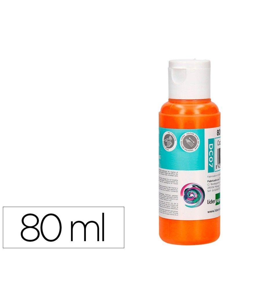 Pintura acrílica liderpapel bote de 80 ml naranja