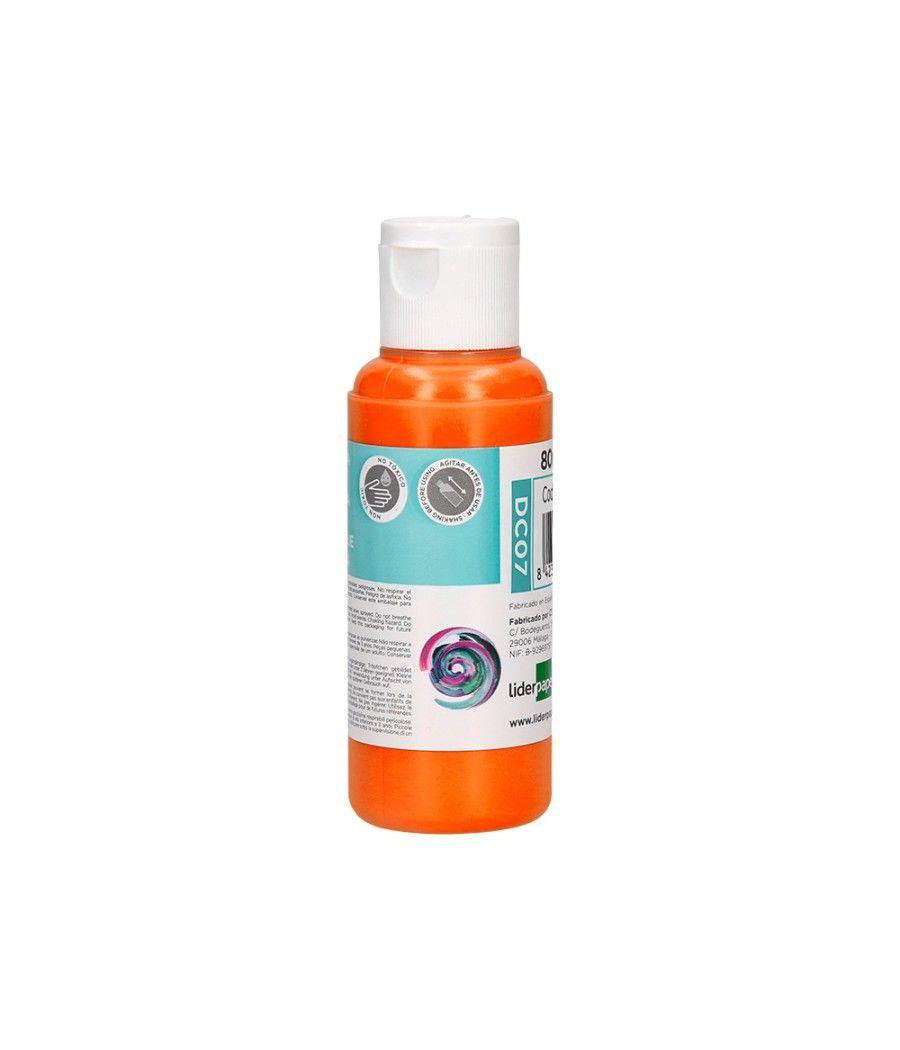 Pintura acrílica liderpapel bote de 80 ml naranja