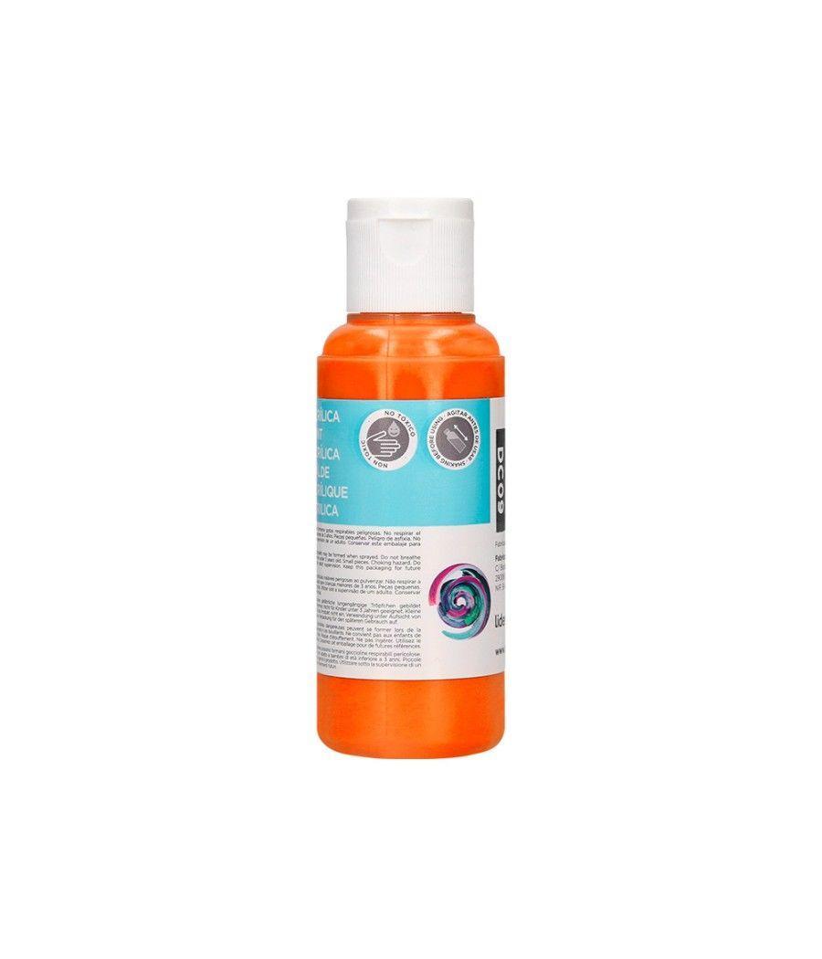 Pintura acrílica liderpapel bote de 80 ml naranja