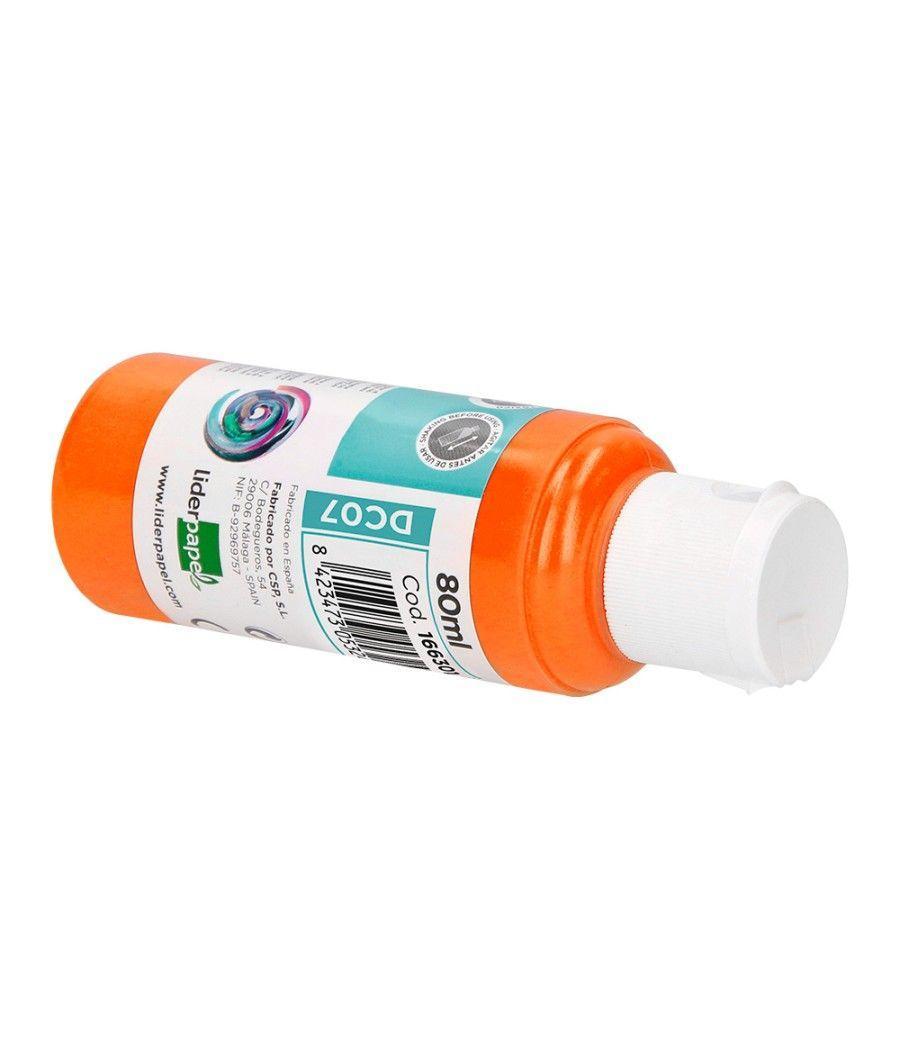 Pintura acrílica liderpapel bote de 80 ml naranja