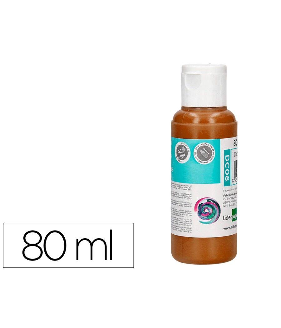 Pintura acrílica liderpapel bote de 80 ml marron