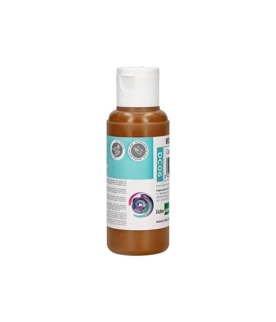 Pintura acrílica liderpapel bote de 80 ml marron