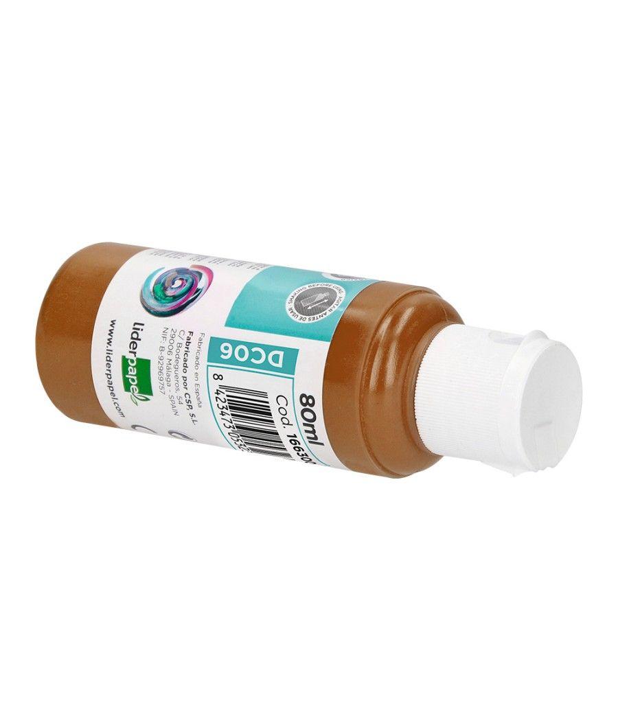 Pintura acrílica liderpapel bote de 80 ml marron