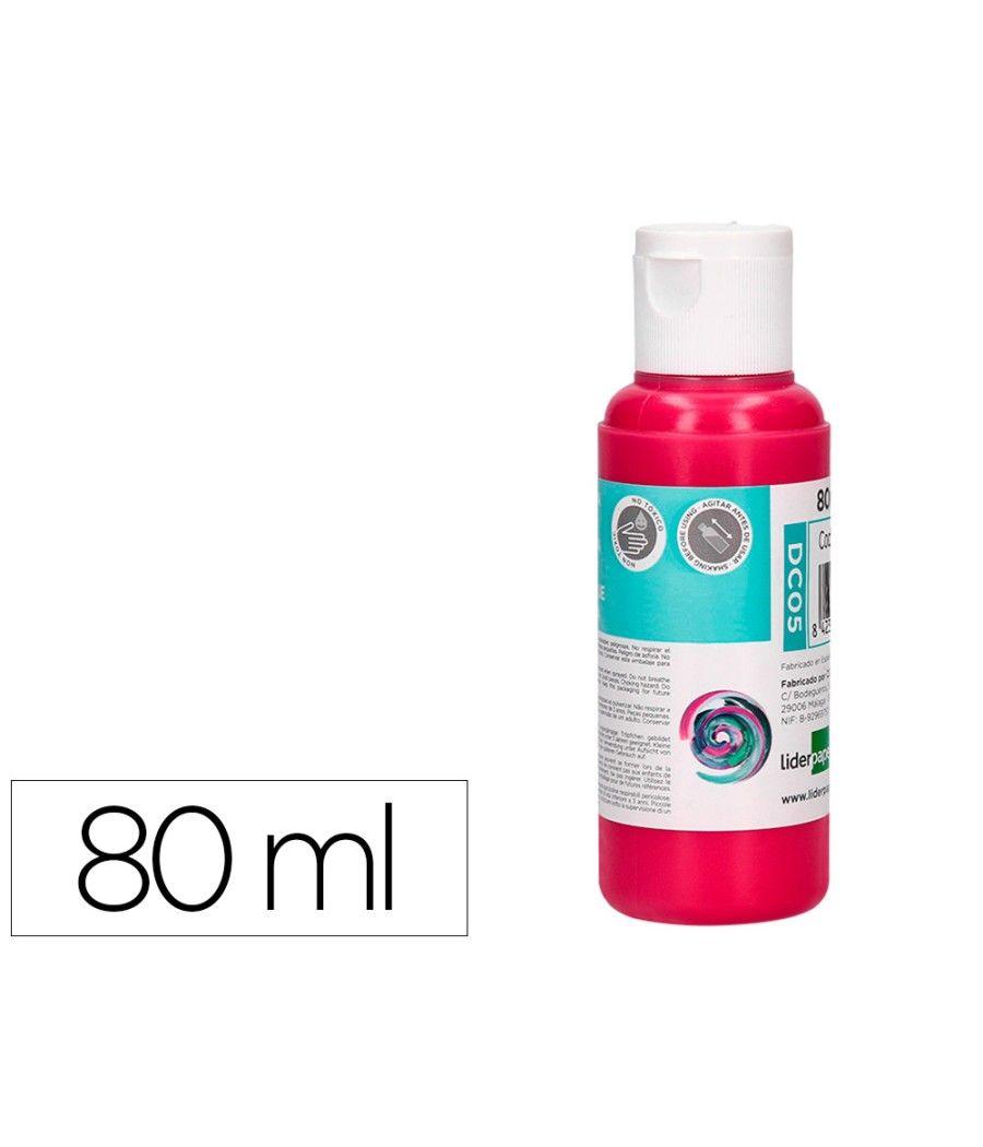 Pintura acrílica liderpapel bote de 80 ml magenta