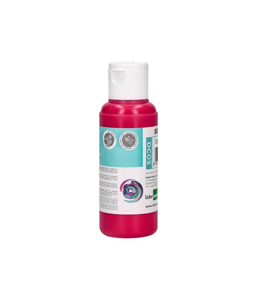 Pintura acrílica liderpapel bote de 80 ml magenta