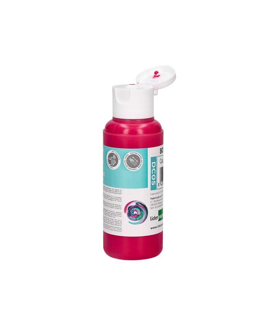 Pintura acrílica liderpapel bote de 80 ml magenta