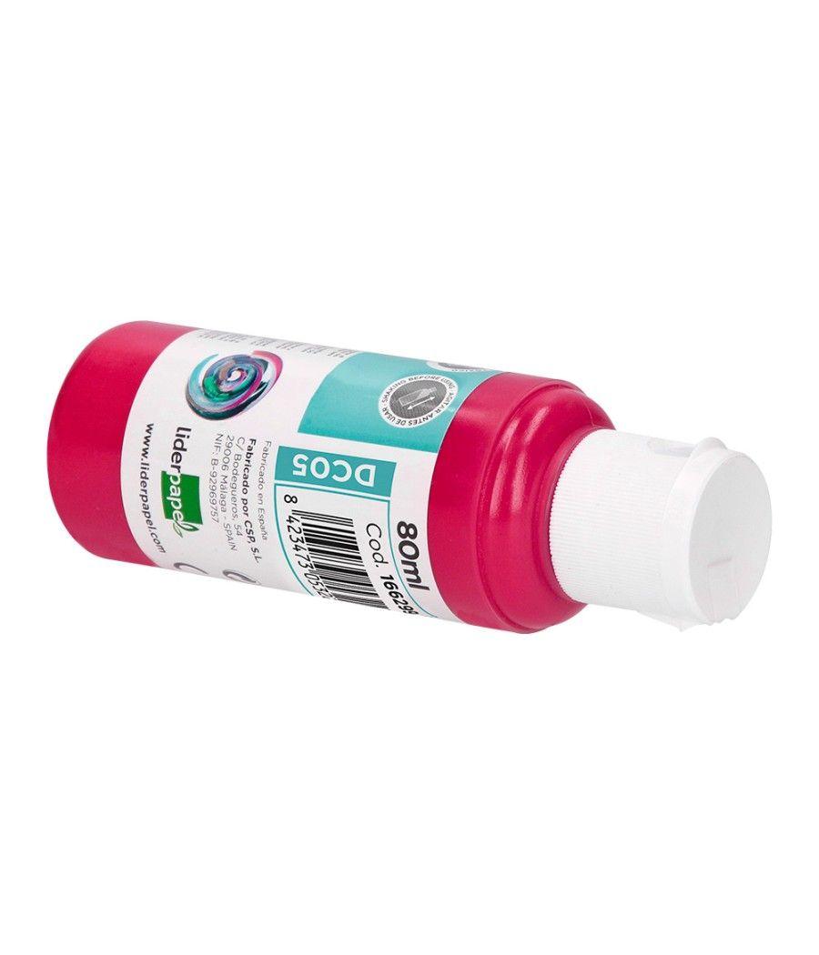 Pintura acrílica liderpapel bote de 80 ml magenta