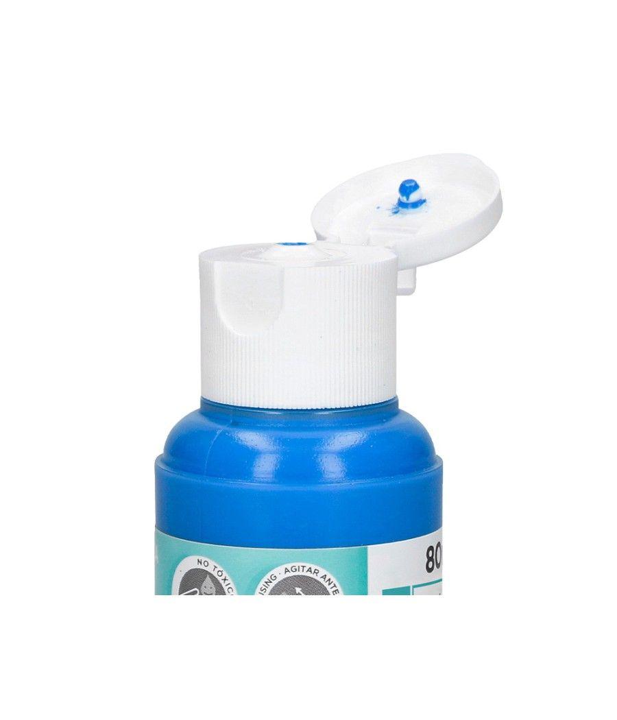 Pintura acrílica liderpapel bote de 80 ml cian