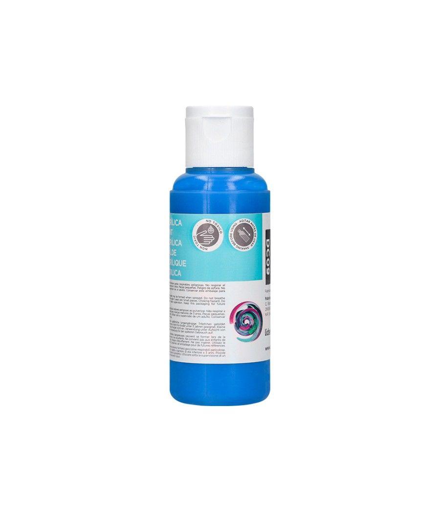 Pintura acrílica liderpapel bote de 80 ml cian