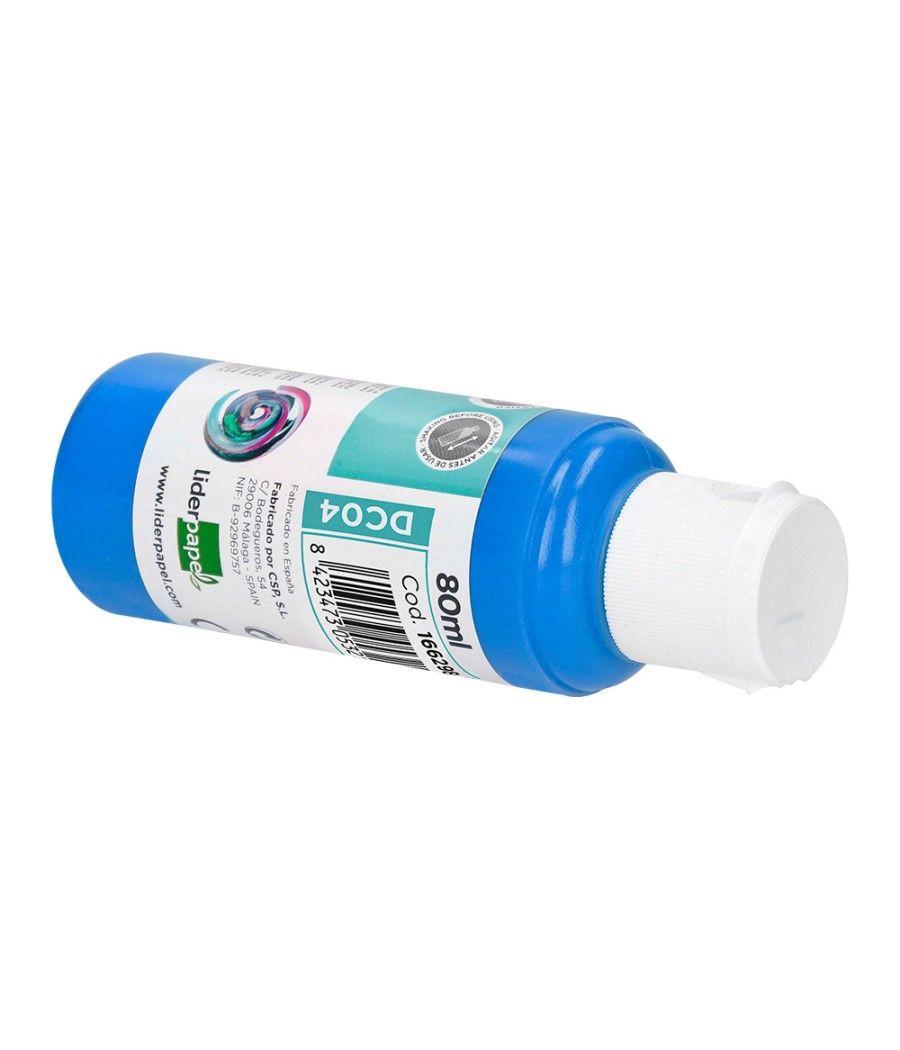 Pintura acrílica liderpapel bote de 80 ml cian